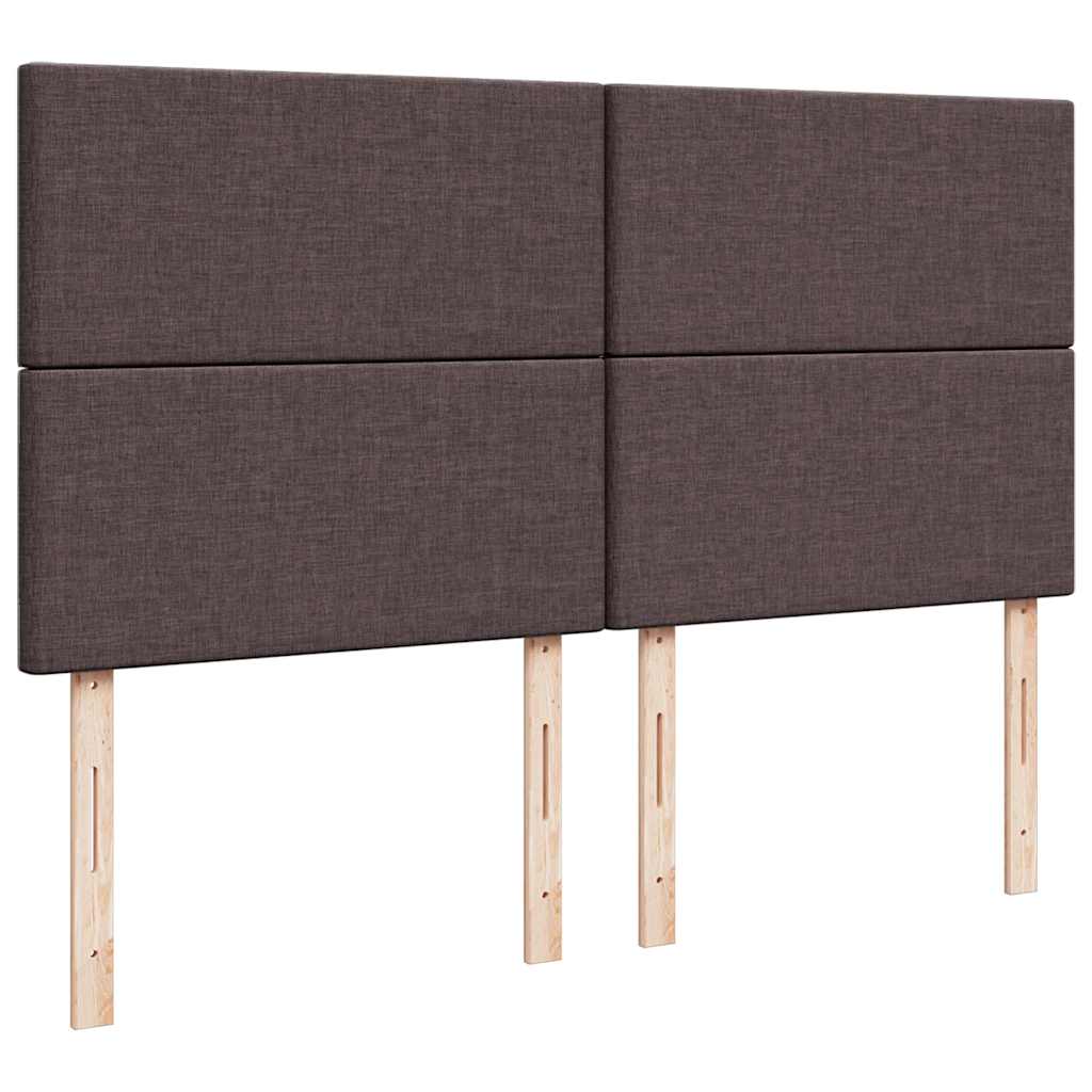 Giroletto a Molle con Materasso Marrone Scuro 180x200cm Tessuto | homemem39