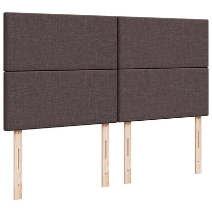 Giroletto a Molle con Materasso Marrone Scuro 180x200cm Tessuto | homemem39