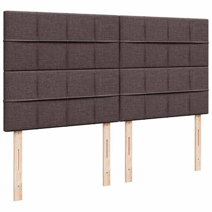 Giroletto a Molle con Materasso Marrone Scuro 180x200cm Tessuto
