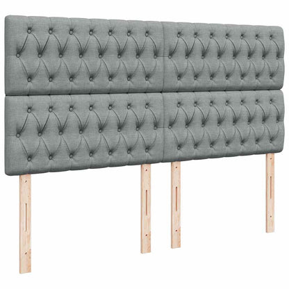 Giroletto a Molle con Materasso Grigio Chiaro180x200 cm Tessuto