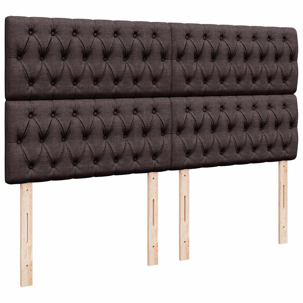 Giroletto a Molle con Materasso Marrone Scuro 180x200cm Tessuto | homemem39