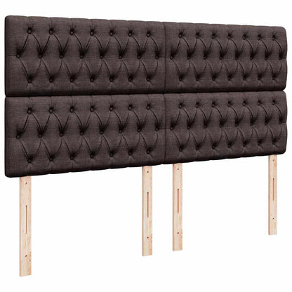 Giroletto a Molle con Materasso Marrone Scuro 180x200cm Tessuto | homemem39