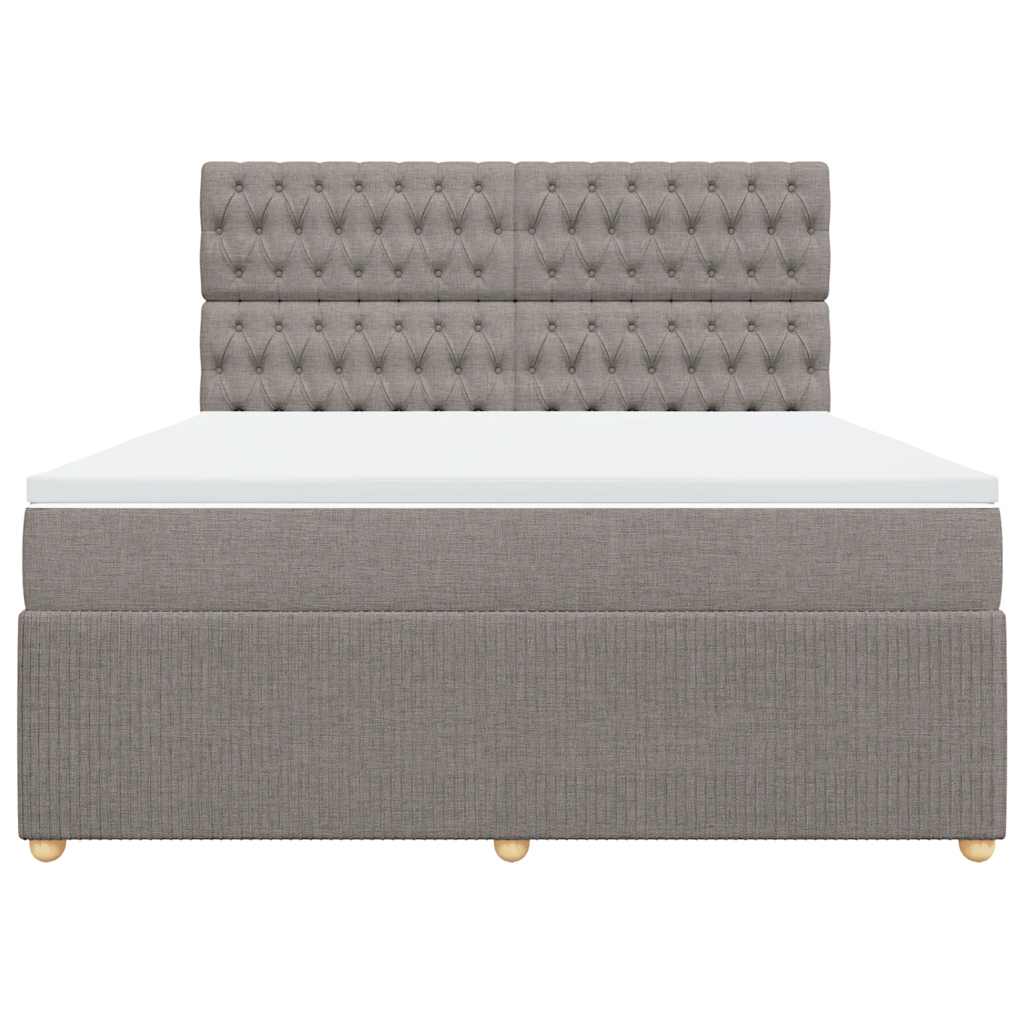 Giroletto a Molle con Materasso Tortora 180x200 cm in Tessuto