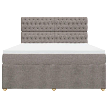 Giroletto a Molle con Materasso Tortora 180x200 cm in Tessuto