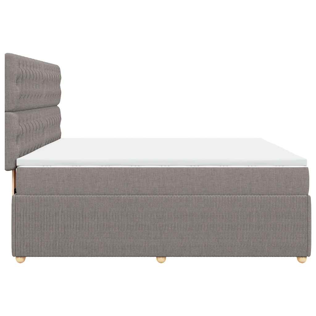 Giroletto a Molle con Materasso Tortora 180x200 cm in Tessuto