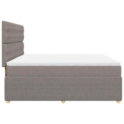 Giroletto a Molle con Materasso Tortora 180x200 cm in Tessuto