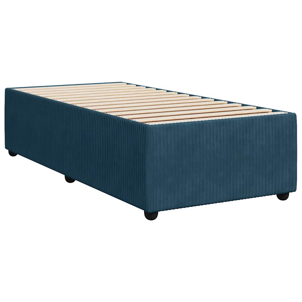 Giroletto a Molle con Materasso Blu 80x200 cm in Velluto | homemem39