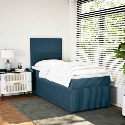 Giroletto a Molle con Materasso Blu 80x200 cm in Velluto | homemem39