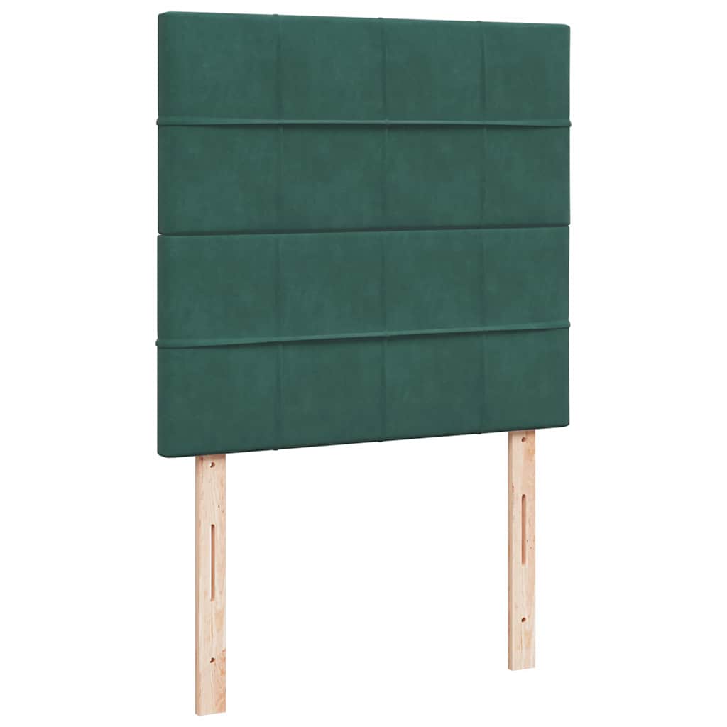 Giroletto a Molle con Materasso Verde Scuro 80x200 cm Velluto - homemem39