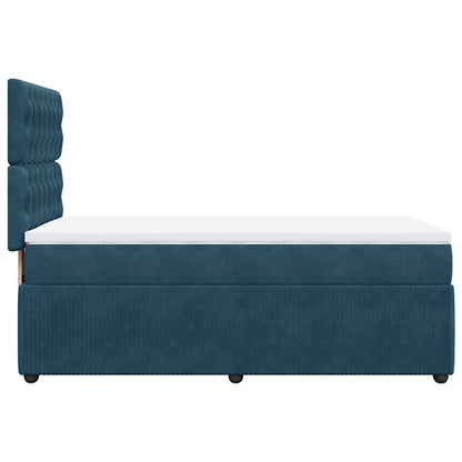 Giroletto a Molle con Materasso Blu 80x200 cm in Velluto | homemem39