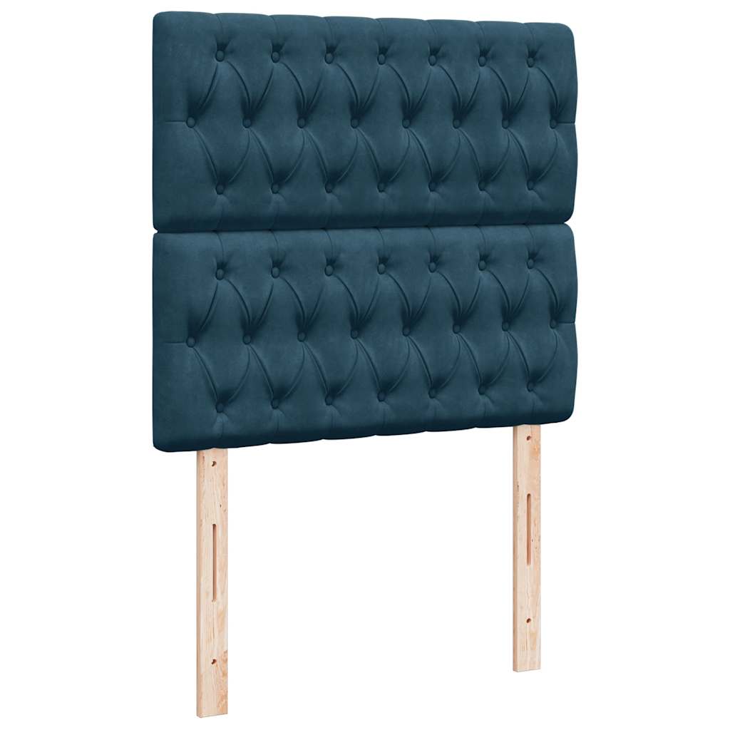 Giroletto a Molle con Materasso Blu 80x200 cm in Velluto | homemem39