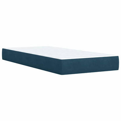Giroletto a Molle con Materasso Blu 80x200 cm in Velluto | homemem39