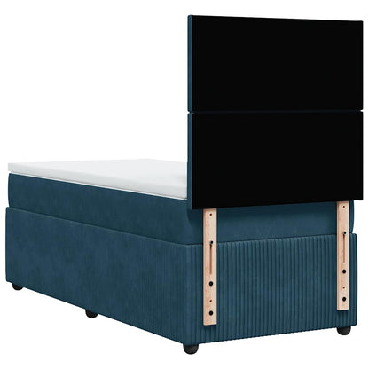 Giroletto a Molle con Materasso Blu 90x190 cm in Velluto | homemem39