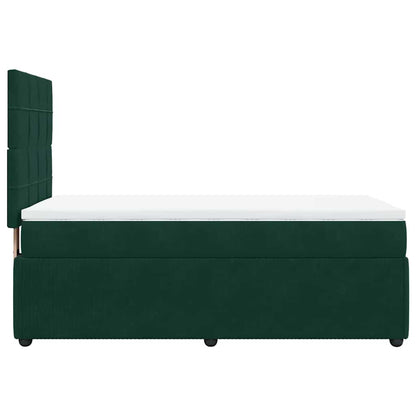 Giroletto a Molle con Materasso Verde Scuro 90x190 cm Velluto | homemem39