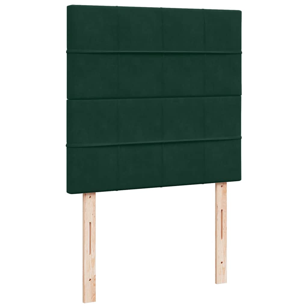 Giroletto a Molle con Materasso Verde Scuro 90x190 cm Velluto | homemem39