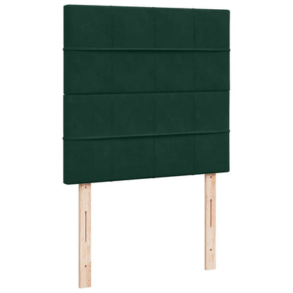 Giroletto a Molle con Materasso Verde Scuro 90x190 cm Velluto | homemem39