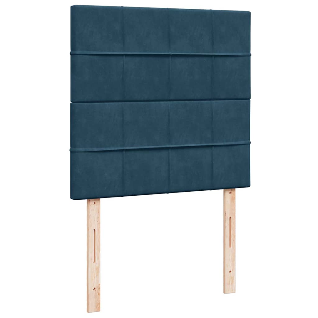 Giroletto a Molle con Materasso Blu 90x190 cm in Velluto | homemem39