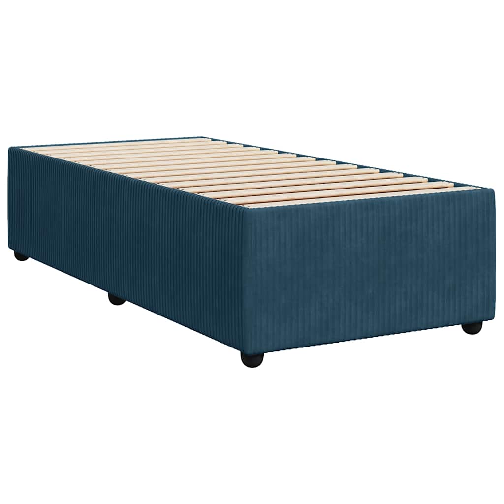 Giroletto a Molle con Materasso Blu 90x190 cm in Velluto | homemem39