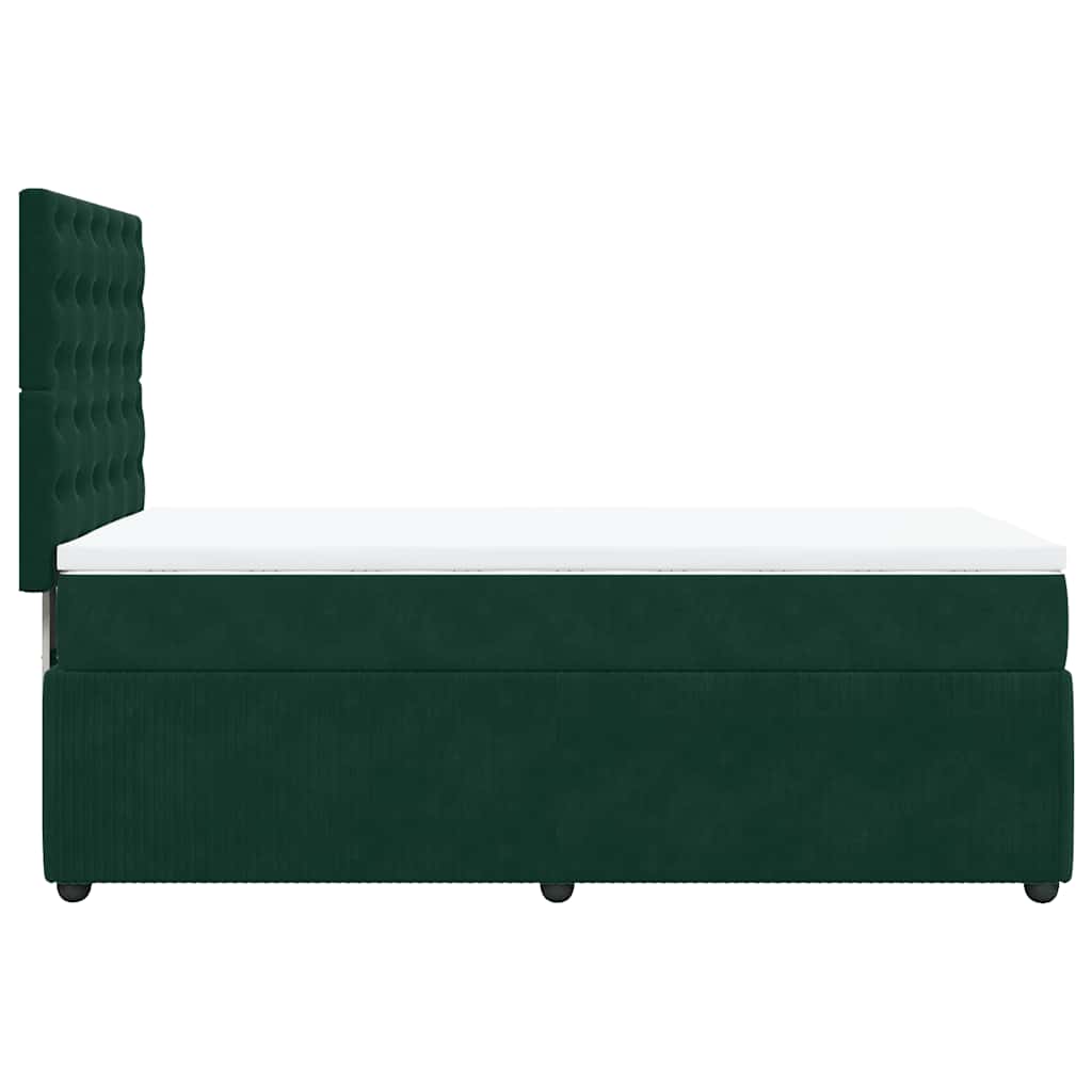 Giroletto a Molle con Materasso Verde Scuro 90x190 cm Velluto | homemem39