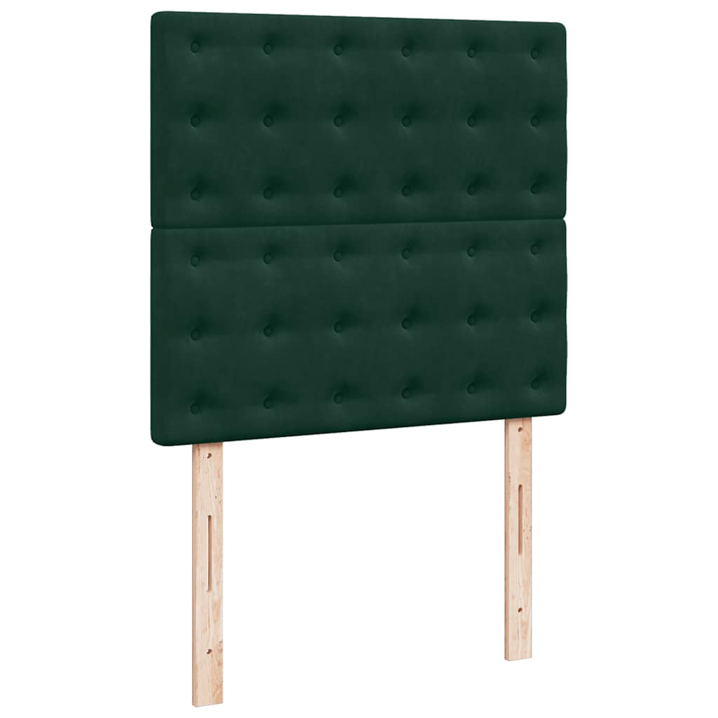 Giroletto a Molle con Materasso Verde Scuro 90x190 cm Velluto | homemem39