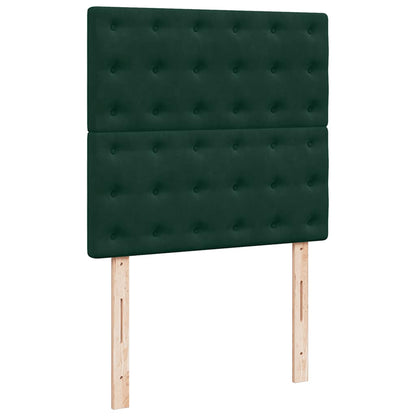 Giroletto a Molle con Materasso Verde Scuro 90x190 cm Velluto | homemem39