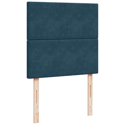 Giroletto a Molle con Materasso Blu 90x200 cm in Velluto | homemem39
