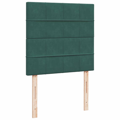 Giroletto a Molle con Materasso Verde Scuro 90x200 cm Velluto - homemem39