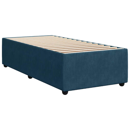 Giroletto a Molle con Materasso Blu 90x200 cm in Velluto | homemem39