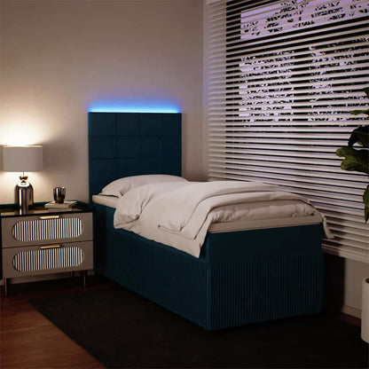 Giroletto a Molle con Materasso Blu 100x200 cm in Velluto | homemem39