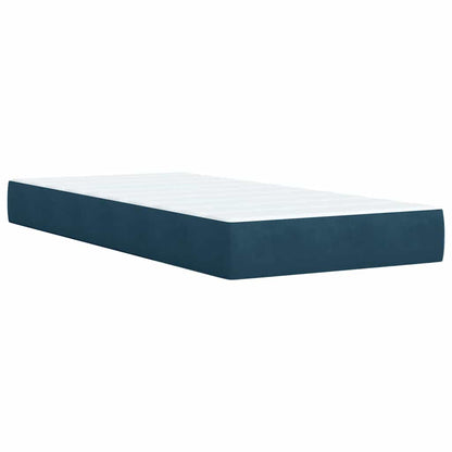 Giroletto a Molle con Materasso Blu 100x200 cm in Velluto | homemem39