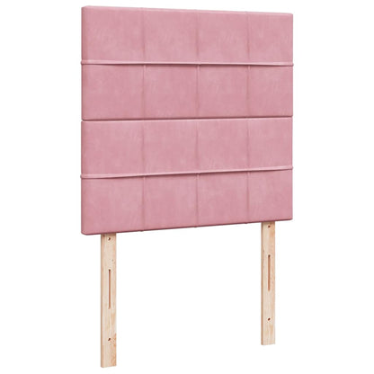 Giroletto a Molle con Materasso Rosa 100x200 cm in Velluto | homemem39