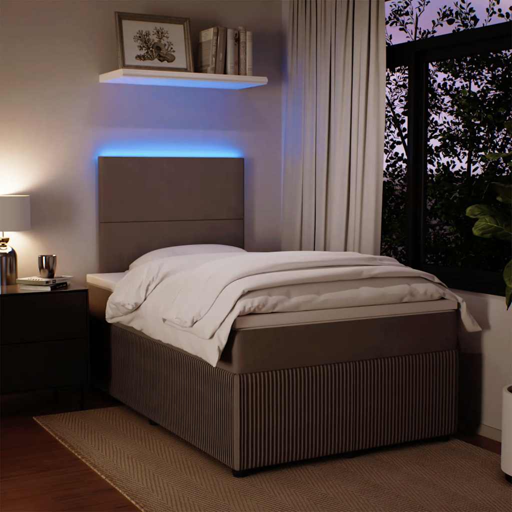 Giroletto a Molle con Materasso Grigio Chiaro 120x190cm Velluto - homemem39