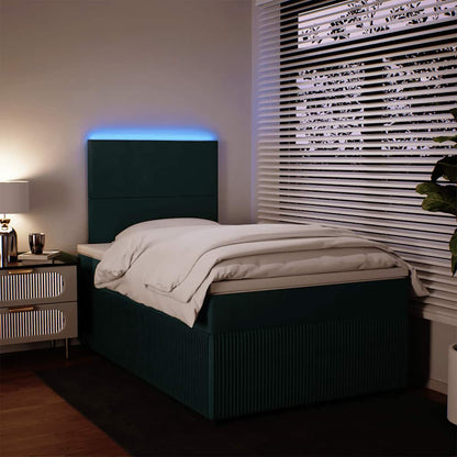 Giroletto a Molle con Materasso Verde Scuro 120x190 cm Velluto | homemem39