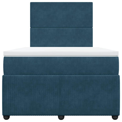 Giroletto a Molle con Materasso Blu 120x190 cm in Velluto | homemem39