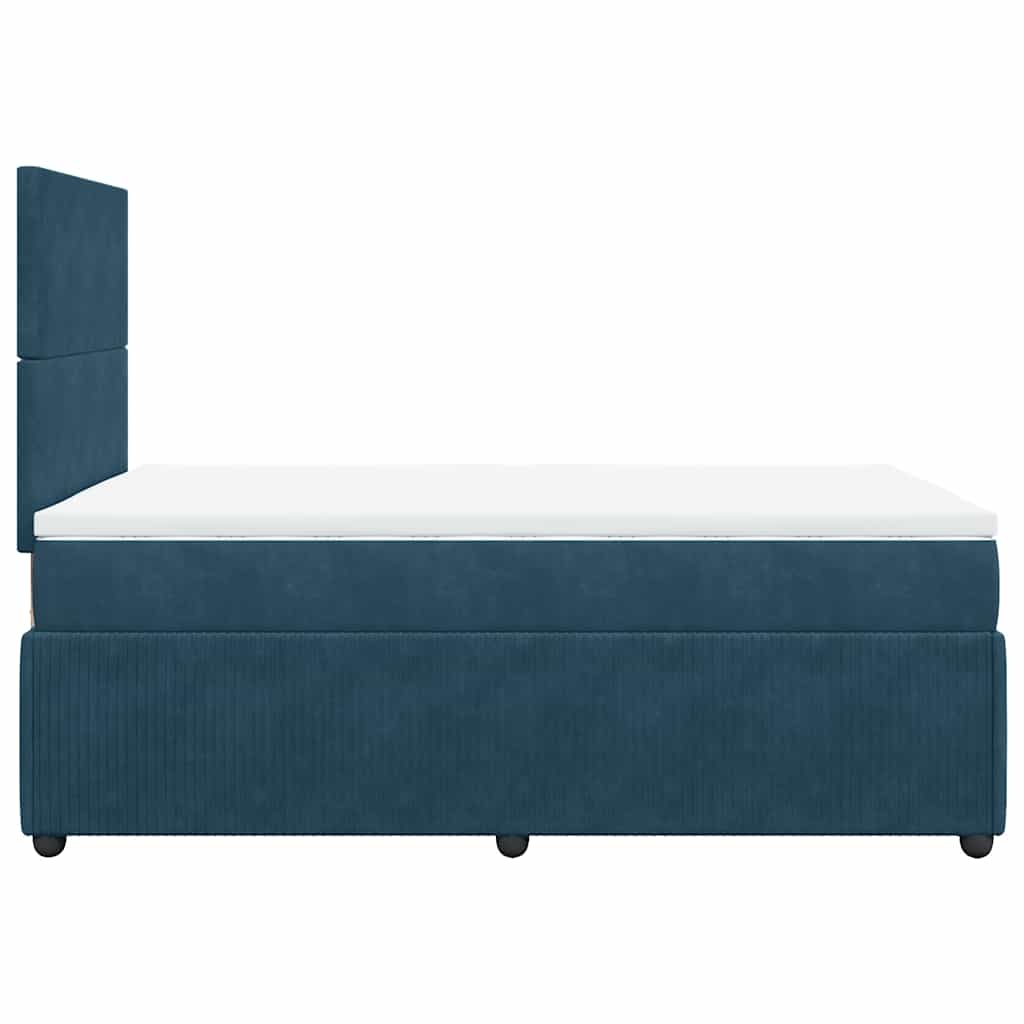 Giroletto a Molle con Materasso Blu 120x190 cm in Velluto | homemem39
