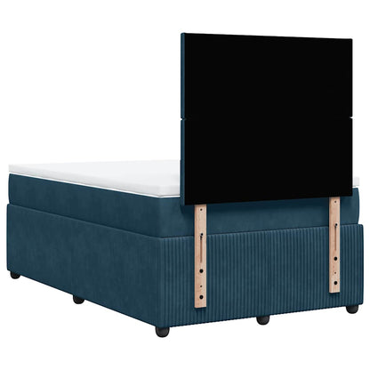 Giroletto a Molle con Materasso Blu 120x190 cm in Velluto | homemem39