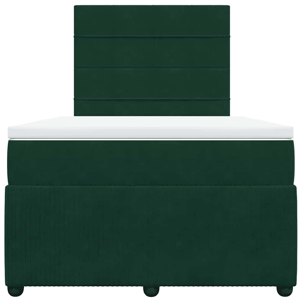 Giroletto a Molle con Materasso Verde Scuro 120x190 cm Velluto | homemem39