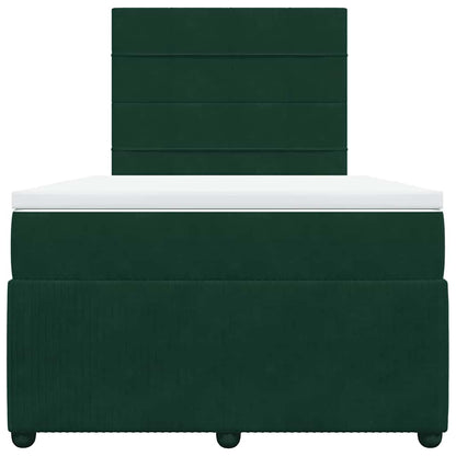 Giroletto a Molle con Materasso Verde Scuro 120x190 cm Velluto | homemem39