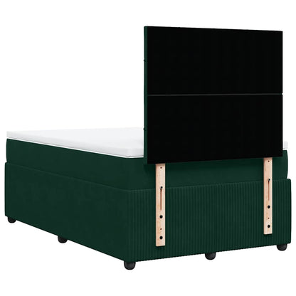 Giroletto a Molle con Materasso Verde Scuro 120x190 cm Velluto | homemem39