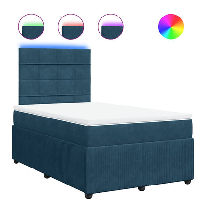 Giroletto a Molle con Materasso Blu 120x190 cm in Velluto | homemem39