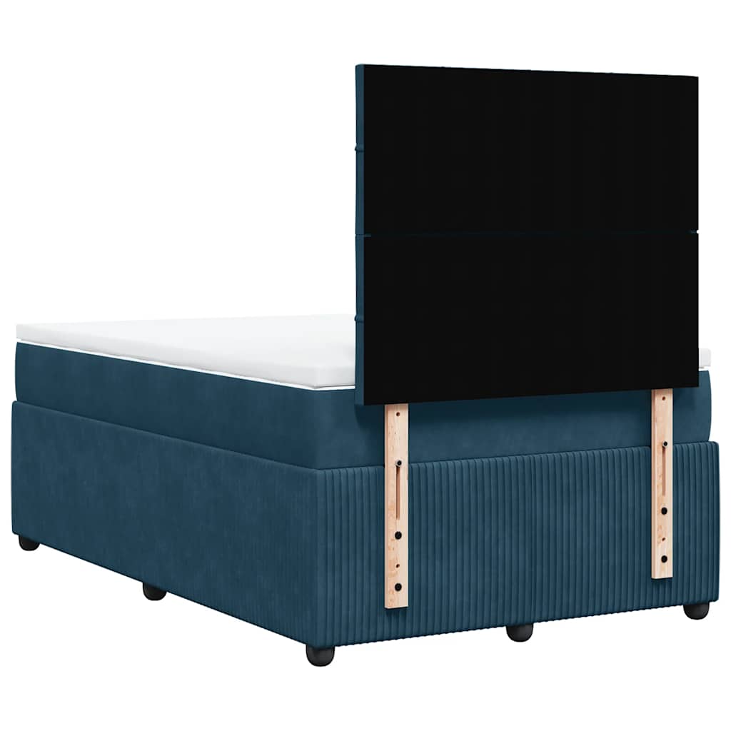 Giroletto a Molle con Materasso Blu 120x190 cm in Velluto | homemem39