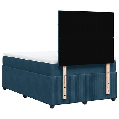 Giroletto a Molle con Materasso Blu 120x190 cm in Velluto | homemem39
