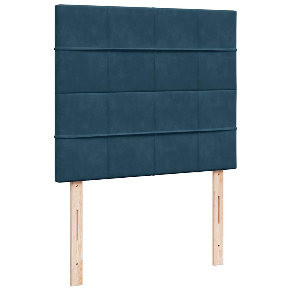 Giroletto a Molle con Materasso Blu 120x190 cm in Velluto | homemem39