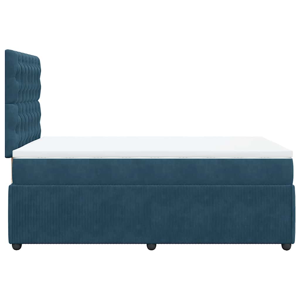 Giroletto a Molle con Materasso Blu 120x190 cm in Velluto | homemem39