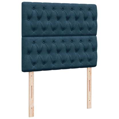 Giroletto a Molle con Materasso Blu 120x190 cm in Velluto | homemem39