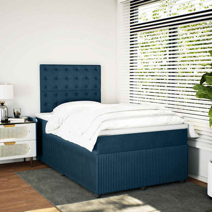 Giroletto a Molle con Materasso Blu 120x190 cm in Velluto | homemem39