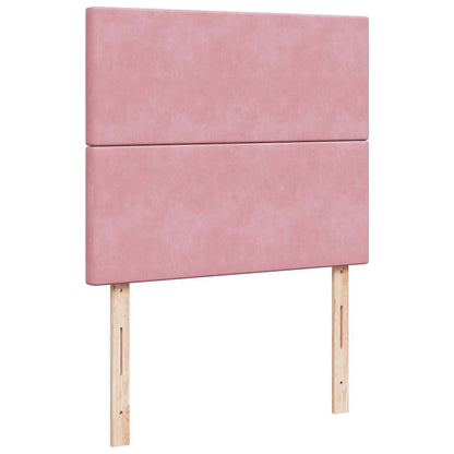 Giroletto a Molle con Materasso Rosa 120x200 cm in Velluto | homemem39