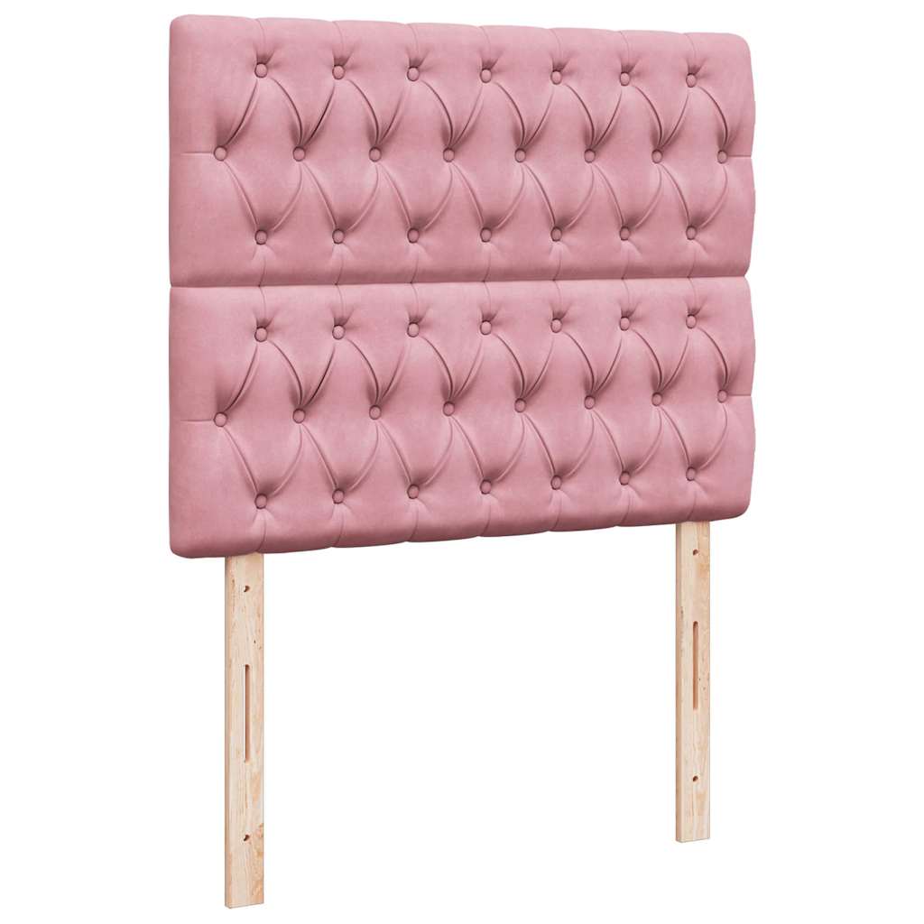 Giroletto a Molle con Materasso Rosa 120x200 cm in Velluto | homemem39