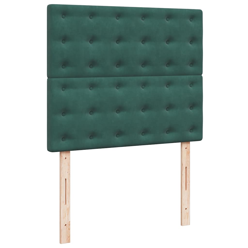 Giroletto a Molle con Materasso Verde Scuro 120x200 cm Velluto - homemem39