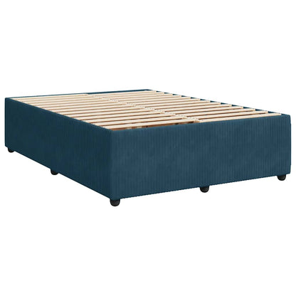 Giroletto a Molle con Materasso Blu 140x190 cm in Velluto | homemem39